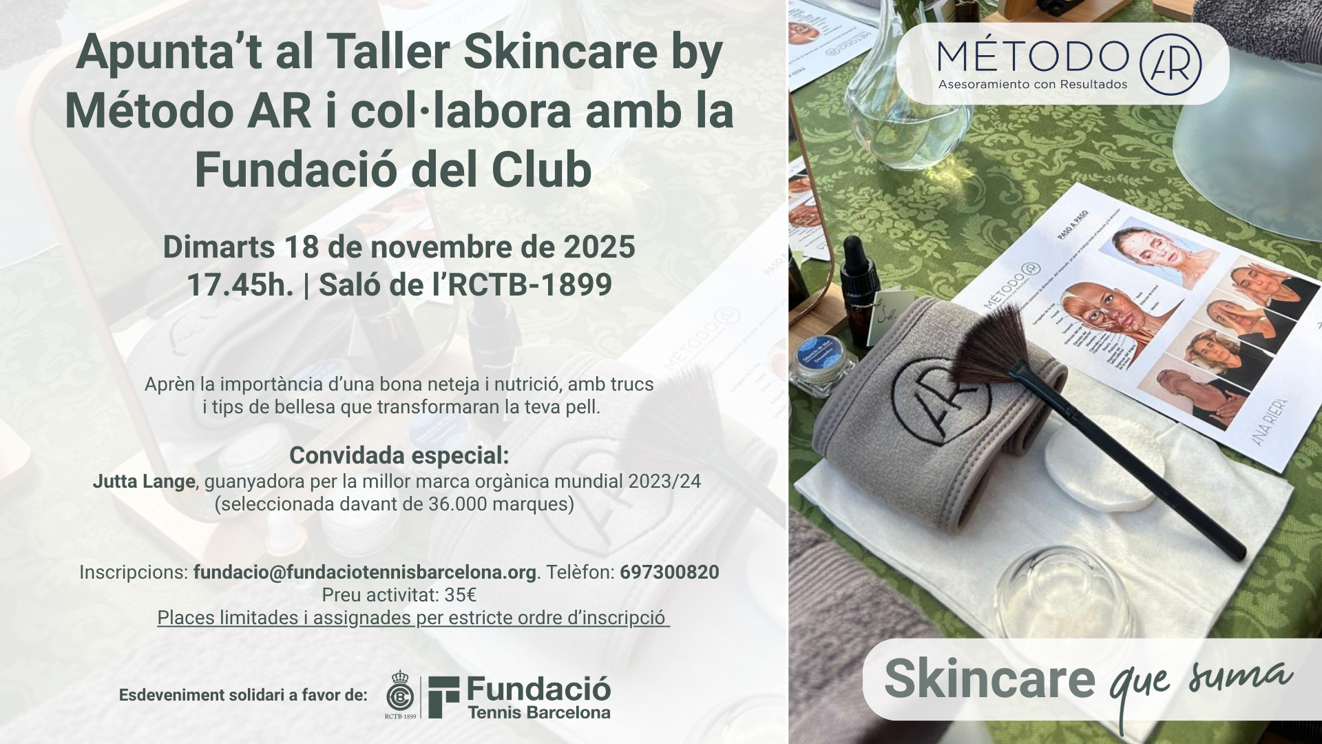 Taller de skincare amb fins solidaris