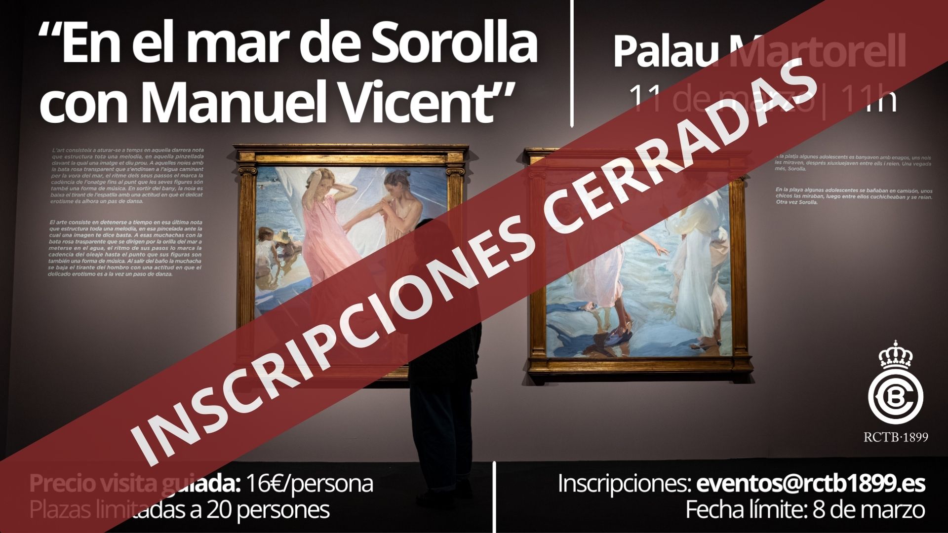 Exposición: "En el mar de Sorolla con Manuel Vicent"
