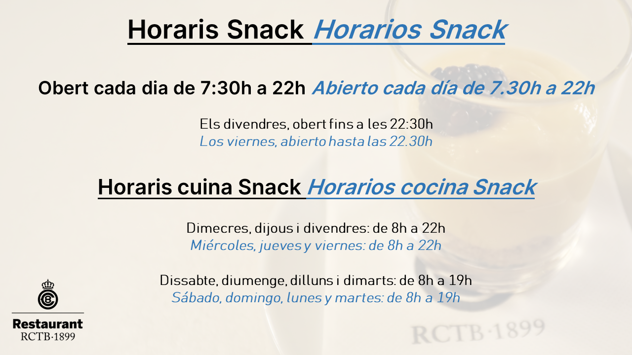 horari snack