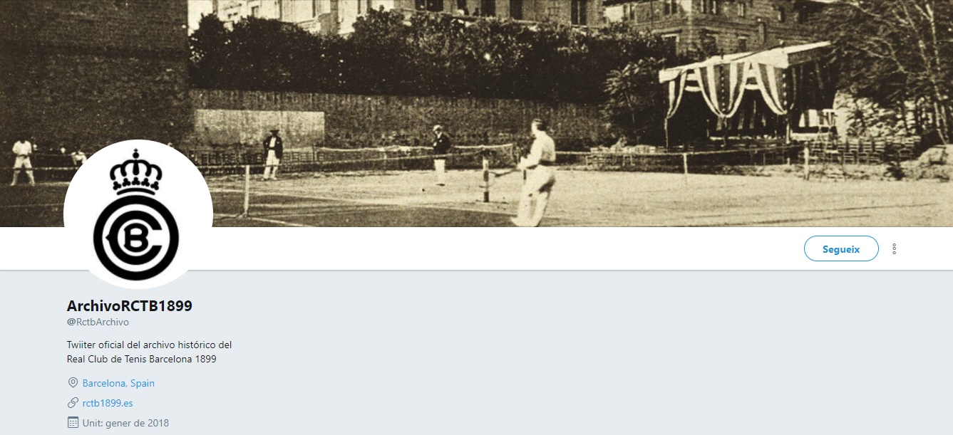 El archivo histórico del RCTB-1899 estrena cuenta en Twitter