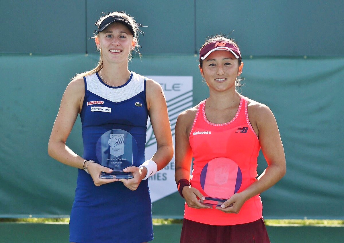 Jil Teichann, campeona en dobles del WTA de Newport Beach Jil Teichann, campeona en dobles del WTA de Newport Beach