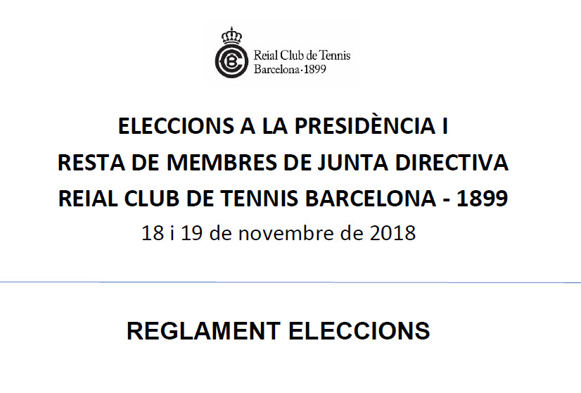 Información sobre las Elecciones a la Presidencia y al resto de miembros de la Junta Directiva del RCTB-1899 Información sobre las Elecciones a la Presidencia y al resto de miembros de la Junta Directiva del RCTB-1899