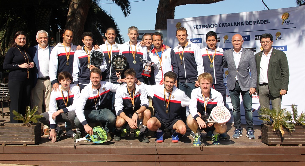 L’RCTB-1899, campió del Campionat de Catalunya Absolut per Equips masculins de pàdel de 1a categoria