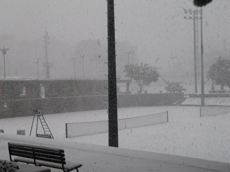 La nevada del año en Barcelona La nevada del año en Barcelona