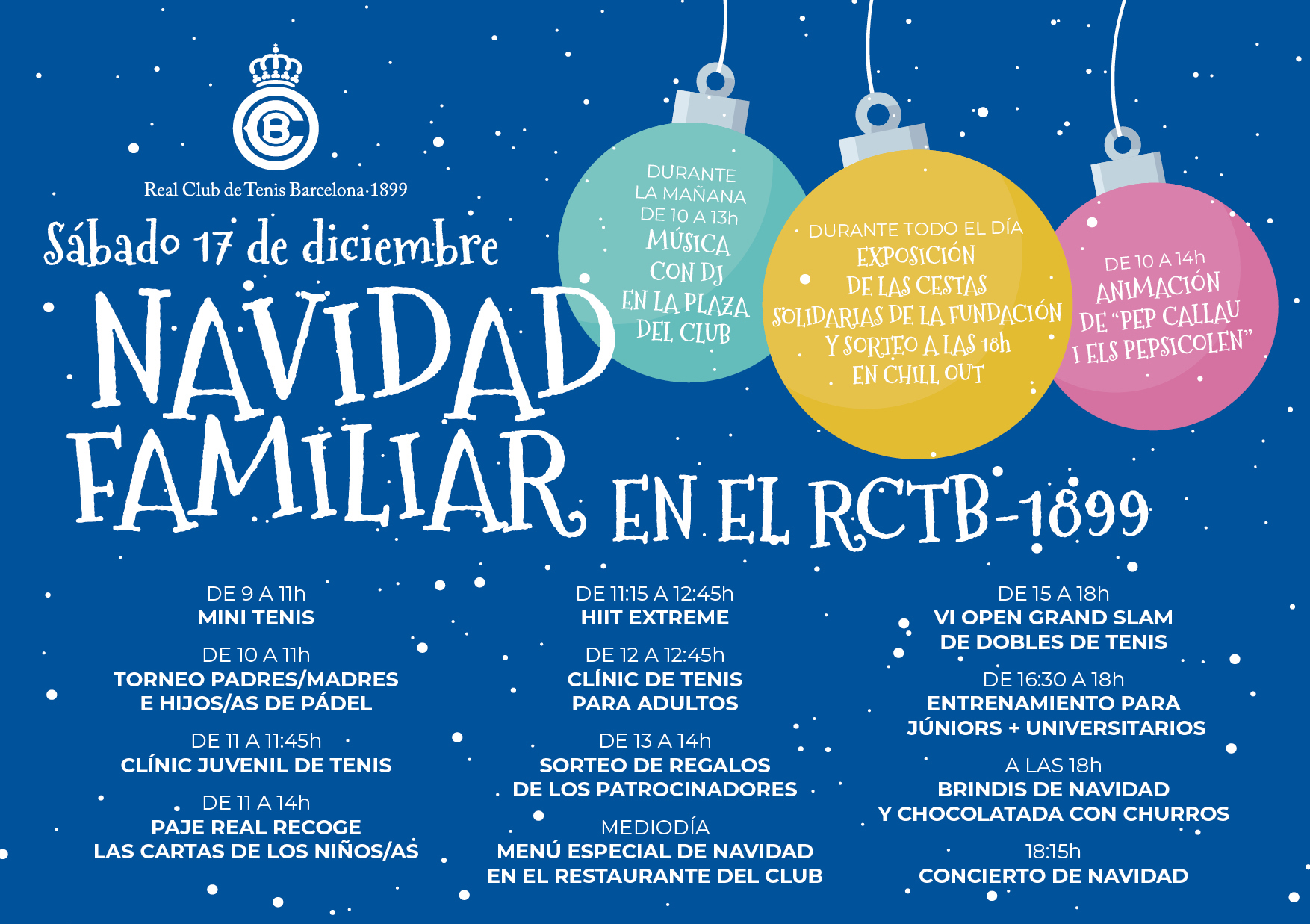 Ven a celebrar la Navidad en el Club | Reial Club de Tennis Barcelona