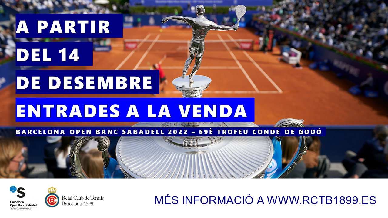 Venda d'entrades pel Barcelona Open Banc Sabadell 2022