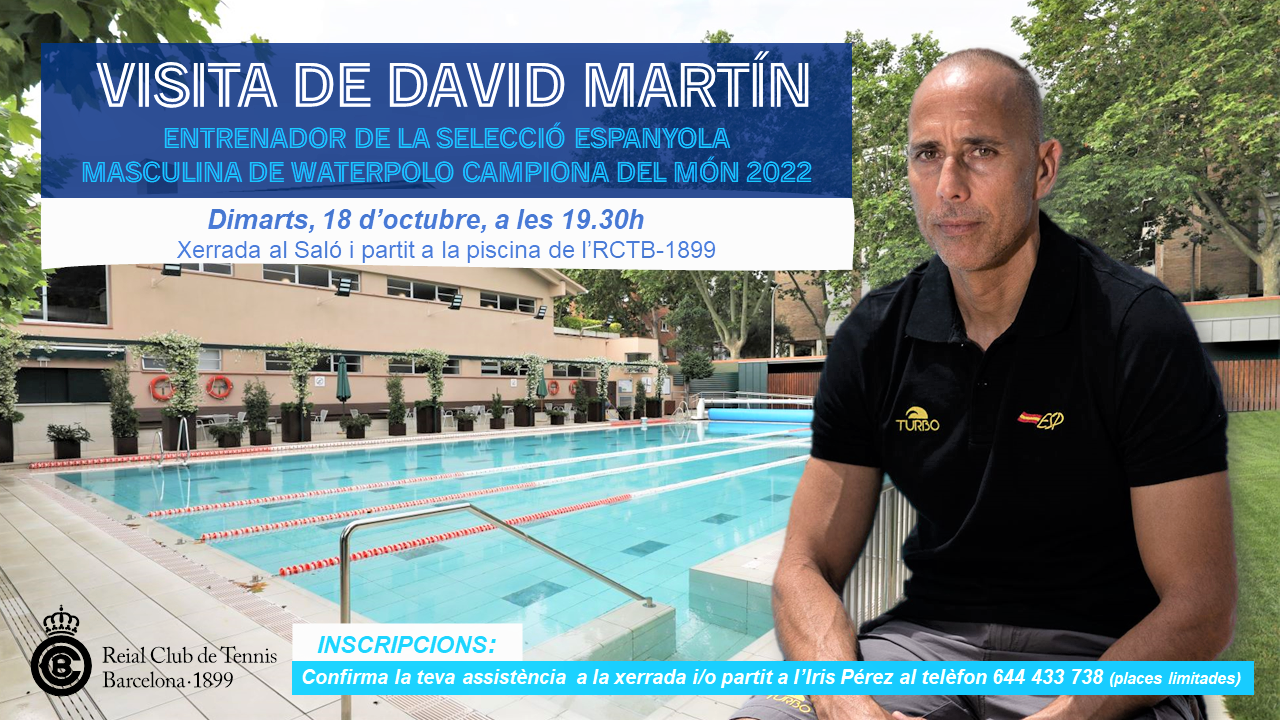  No et perdis la xerrada i el partit amb David Martín, seleccionador espanyol de waterpolo campió del món de 2022