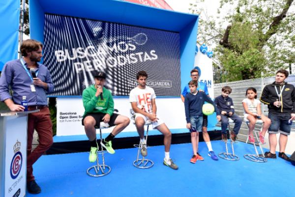 Entrevistas de niños a tenistas en el Fan Corner