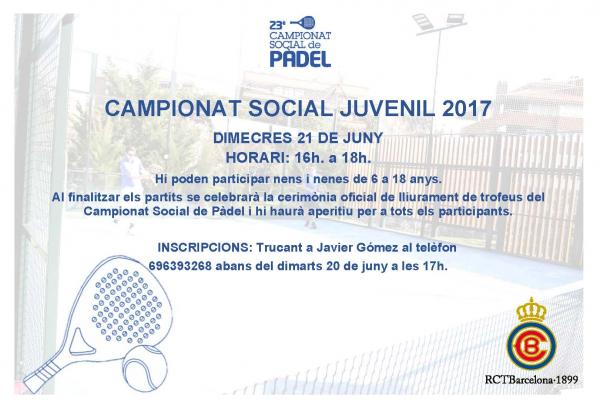 El Campeonato Social juvenil de pádel calienta motores