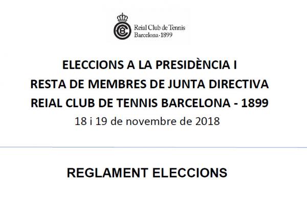 Información sobre las Elecciones a la Presidencia y al resto de miembros de la Junta Directiva del RCTB-1899