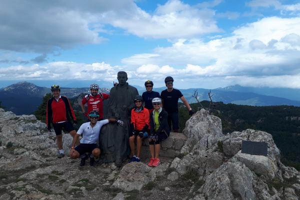 Bon ambient a la sortida en bici per la Garrotxa