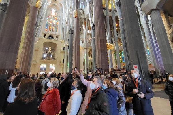 Bon ambient a la visita de La Sagrada Família