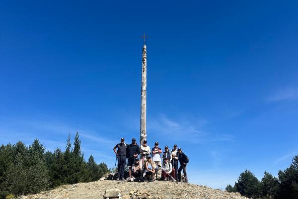 Un grup de socis i sòcies completa un dels trams més durs del Camí de Santiago