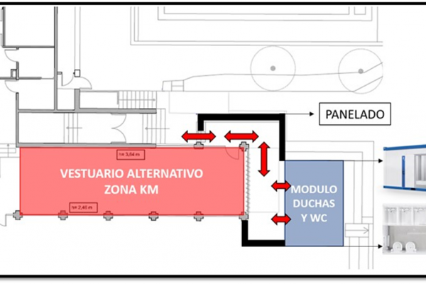 Obres de millora al vestidor masculí