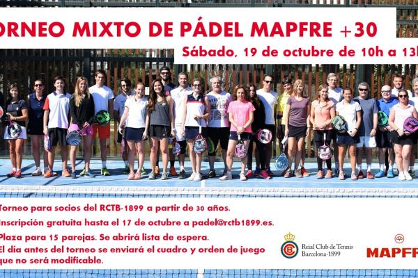 Torneo Mixto de Padel MAPFRE +30