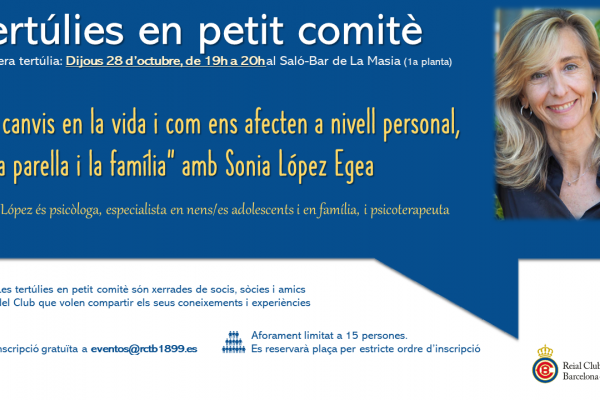Bon ambient a la Tertúlia en Petit Comitè amb Sònia López Egea