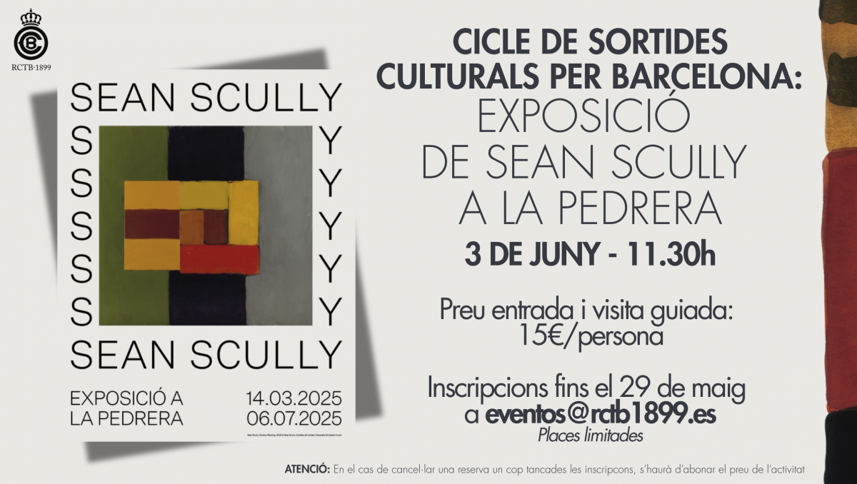 Inscriu-te i visita l'exposició de Sean Scully a La Pedrera el dimarts 3 de juny a La Pedrera (11.30h)