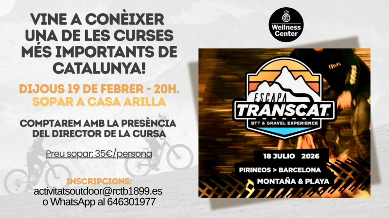 Vine a sopar i a conèixer la cursa de BTT Trans Catalunya