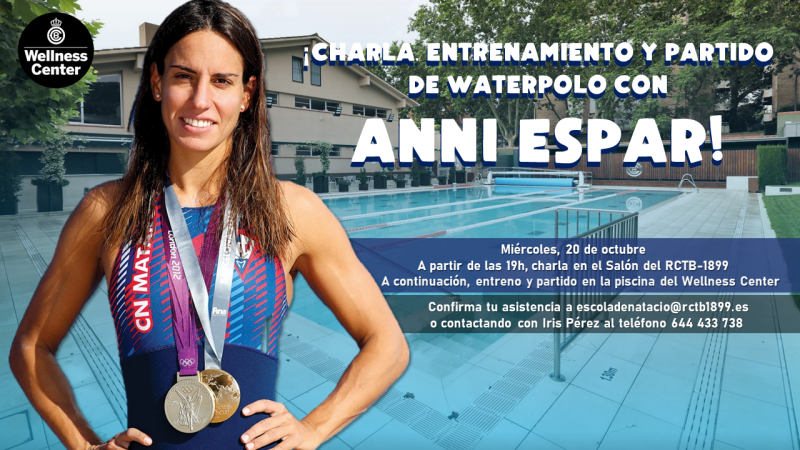 Charla, entrenamiento y partido de waterpolo con Anni Espar