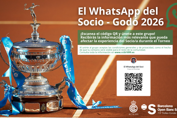 Nuevo canal de información para el Torneo: WhatsApp del Socio